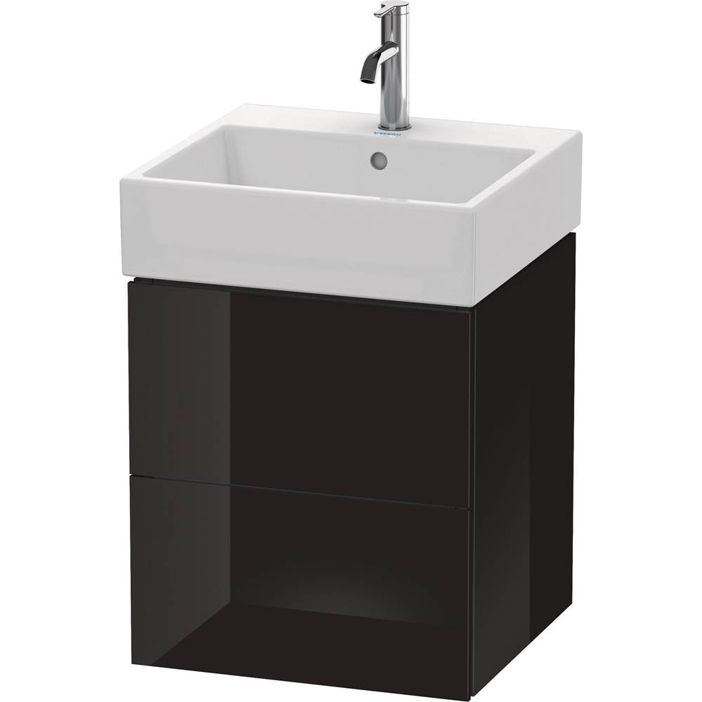 Duravit - L-Cube Two Drawer Wall-Mount Vanity Unit Black - Black High Gloss
