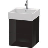 Duravit - L-Cube Two Drawer Wall-Mount Vanity Unit Black - Black High Gloss