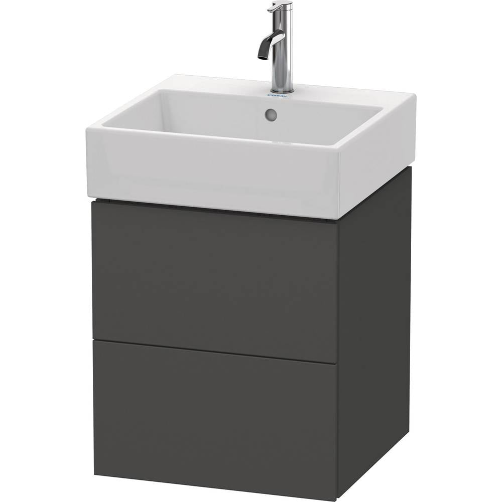 Duravit - L-Cube Two Drawer Wall-Mount Vanity Unit Graphite - Graphite Matte