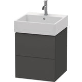 Duravit - L-Cube Two Drawer Wall-Mount Vanity Unit Graphite - Graphite Matte