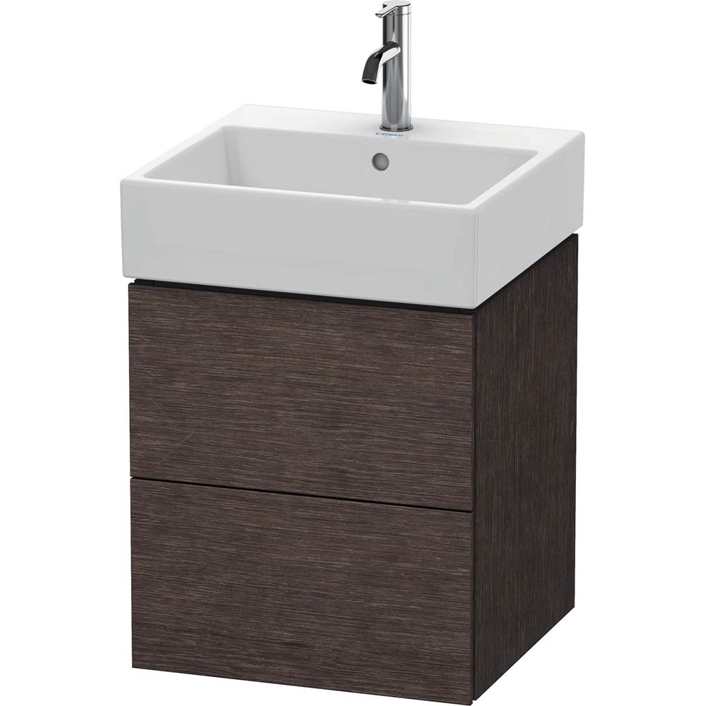 Duravit - L-Cube Two Drawer Wall-Mount Vanity Unit Dark Brushed Oak - Dark Brushed Oak