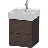 Duravit - L-Cube Two Drawer Wall-Mount Vanity Unit Dark Brushed Oak - Dark Brushed Oak