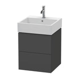 Duravit - L-Cube Two Drawer Wall-Mount Vanity Unit Graphite - Graphite Super Matte