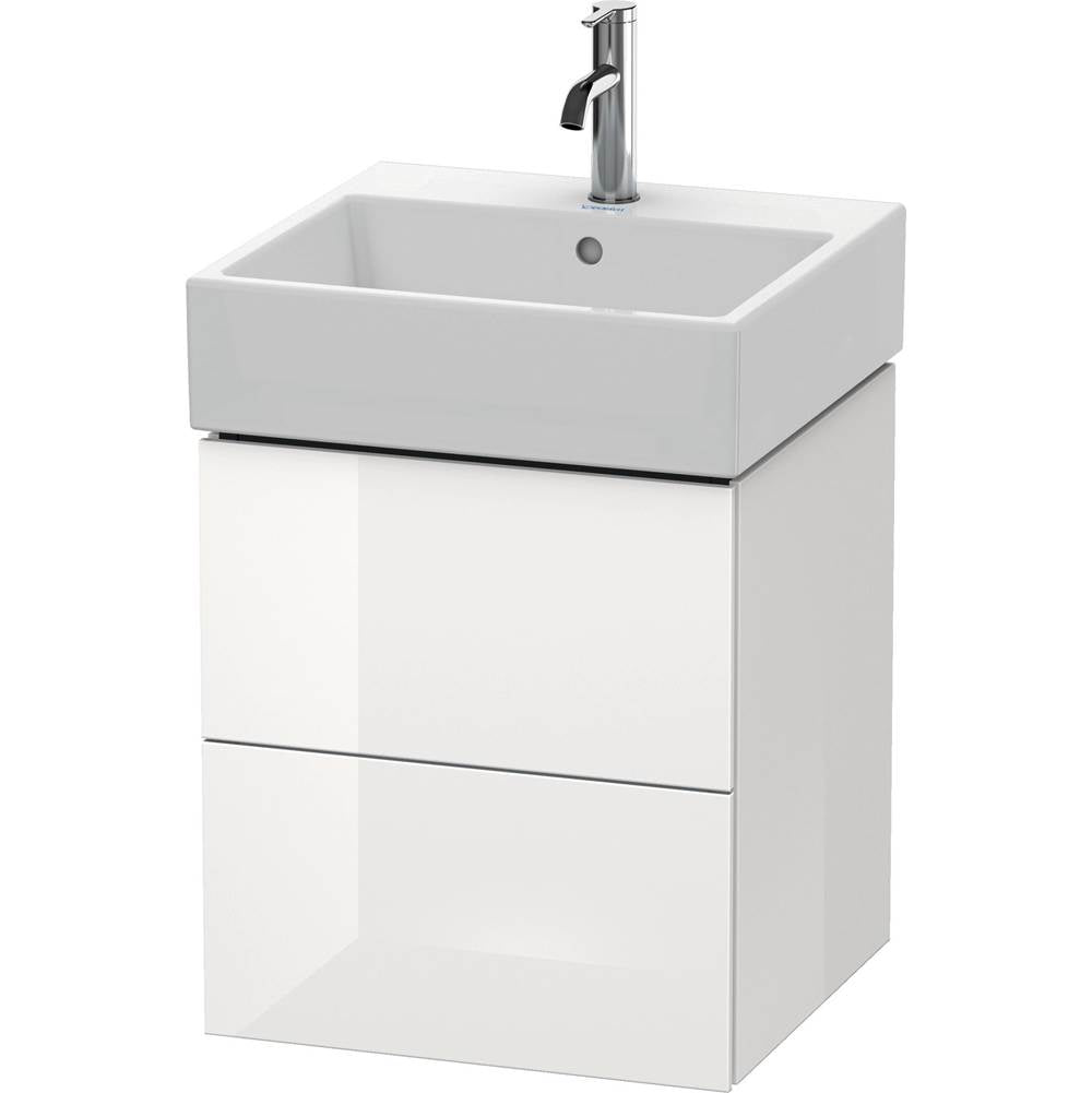 Duravit - L-Cube Two Drawer Wall-Mount Vanity Unit White - White High Gloss