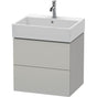 Duravit - L-Cube Two Drawer Wall-Mount Vanity Unit Concrete Gray - Concrete Gray Matte