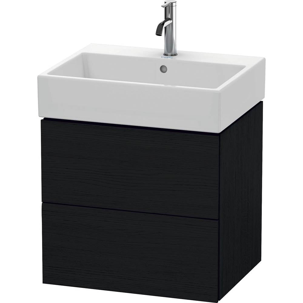 Duravit - L-Cube Two Drawer Wall-Mount Vanity Unit Oak Black - Black Oak