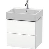 Duravit - L-Cube Two Drawer Wall-Mount Vanity Unit White - White Matte