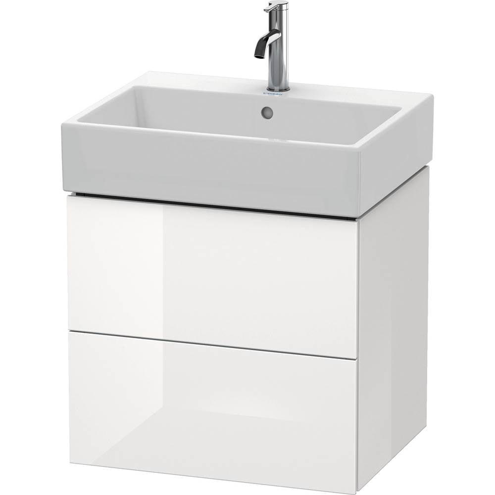 Duravit - L-Cube Two Drawer Wall-Mount Vanity Unit White - White High Gloss
