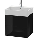 Duravit - L-Cube Two Drawer Wall-Mount Vanity Unit Black - Black High Gloss