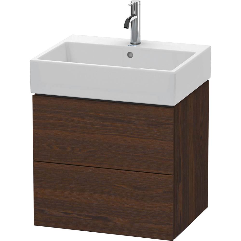 Duravit - L-Cube Two Drawer Wall-Mount Vanity Unit Walnut Brushed - Walnut Brushed