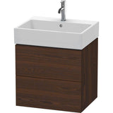 Duravit - L-Cube Two Drawer Wall-Mount Vanity Unit Walnut Brushed - Walnut Brushed