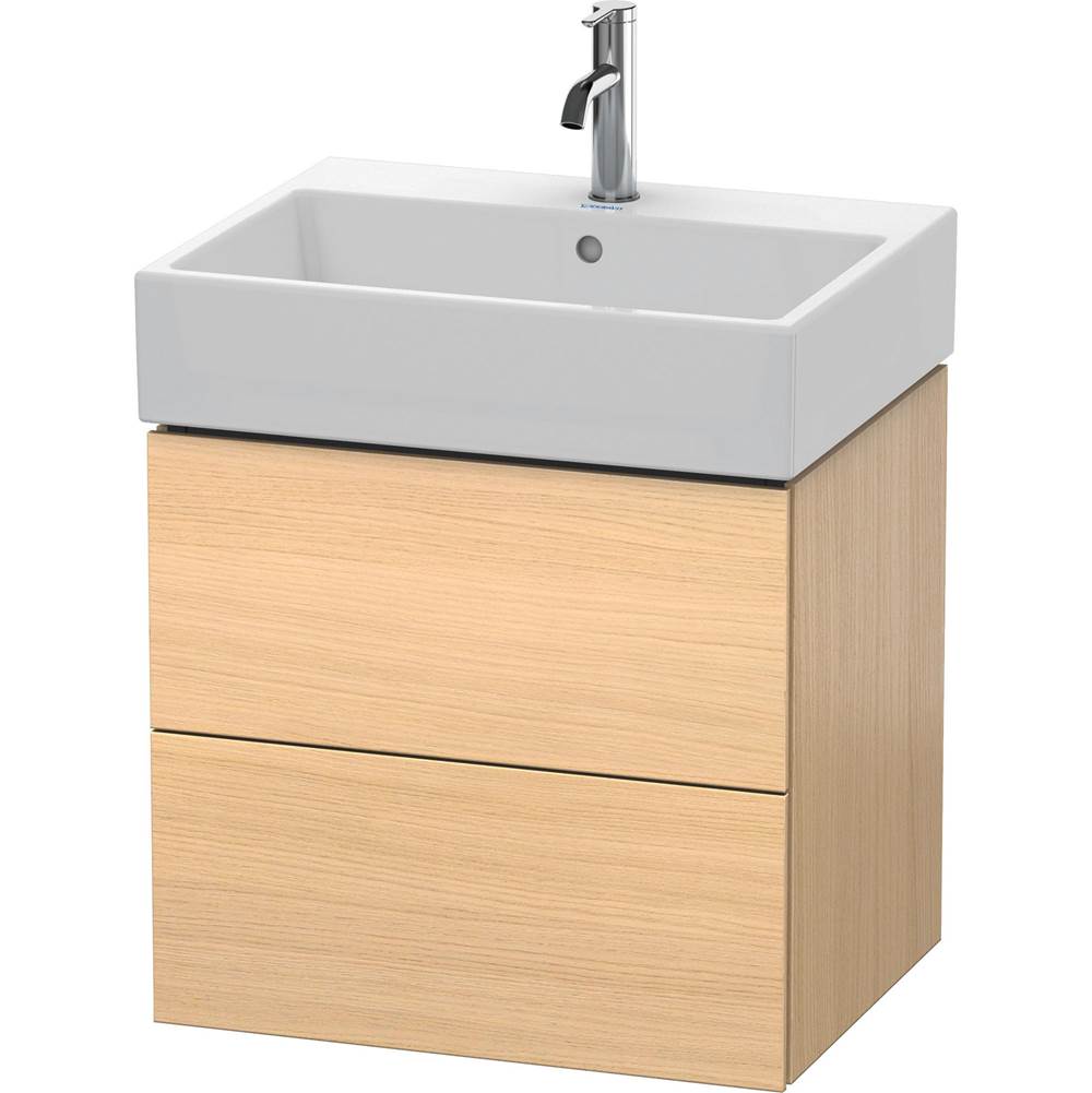 Duravit - L-Cube Two Drawer Wall-Mount Vanity Unit Mediterranean Oak - Mediterranean Oak