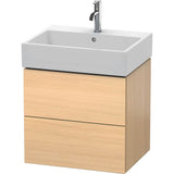Duravit - L-Cube Two Drawer Wall-Mount Vanity Unit Mediterranean Oak - Mediterranean Oak