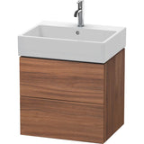 Duravit - L-Cube Two Drawer Wall-Mount Vanity Unit Walnut - Natural Walnut