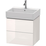 Duravit - L-Cube Two Drawer Wall-Mount Vanity Unit White - White High Gloss