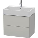 Duravit - L-Cube Two Drawer Wall-Mount Vanity Unit Concrete Gray - Concrete Gray Matte