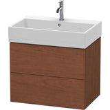 Duravit - L-Cube Two Drawer Wall-Mount Vanity Unit American Walnut - American Walnut