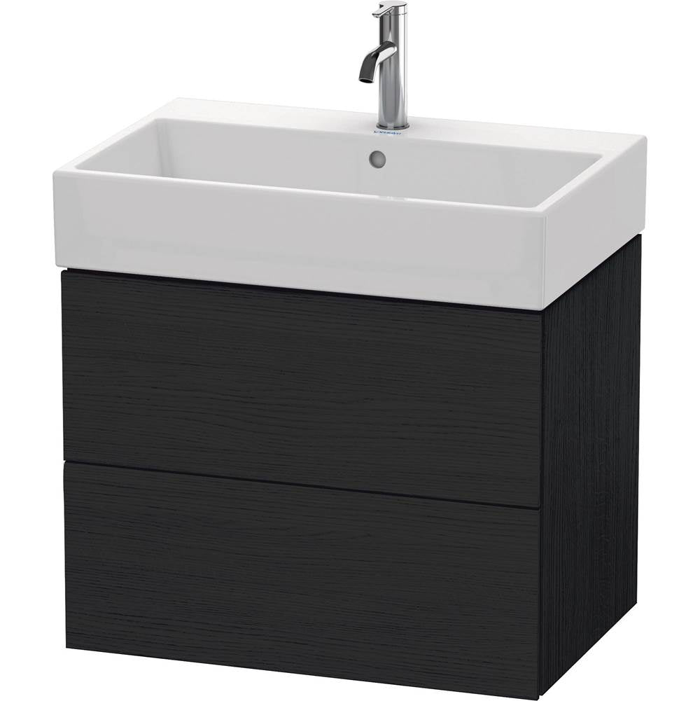 Duravit - L-Cube Two Drawer Wall-Mount Vanity Unit Oak Black - Black Oak