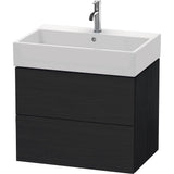 Duravit - L-Cube Two Drawer Wall-Mount Vanity Unit Oak Black - Black Oak