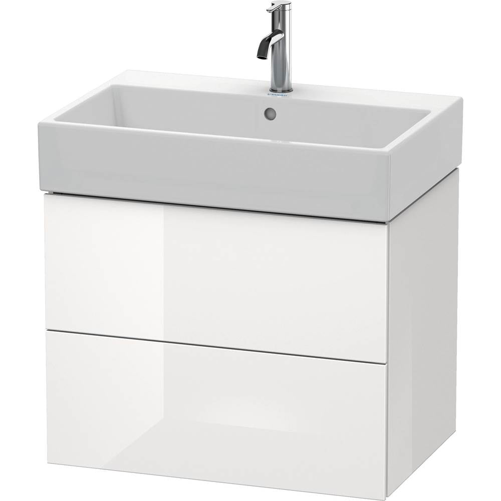 Duravit - L-Cube Two Drawer Wall-Mount Vanity Unit White - White High Gloss