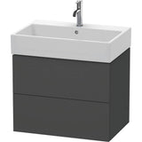 Duravit - L-Cube Two Drawer Wall-Mount Vanity Unit Graphite - Graphite Matte
