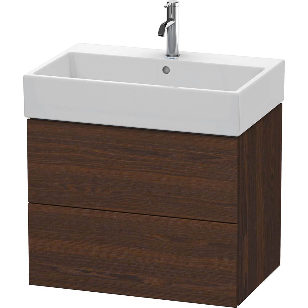 Duravit - L-Cube Two Drawer Wall-Mount Vanity Unit Walnut Brushed - Walnut Brushed
