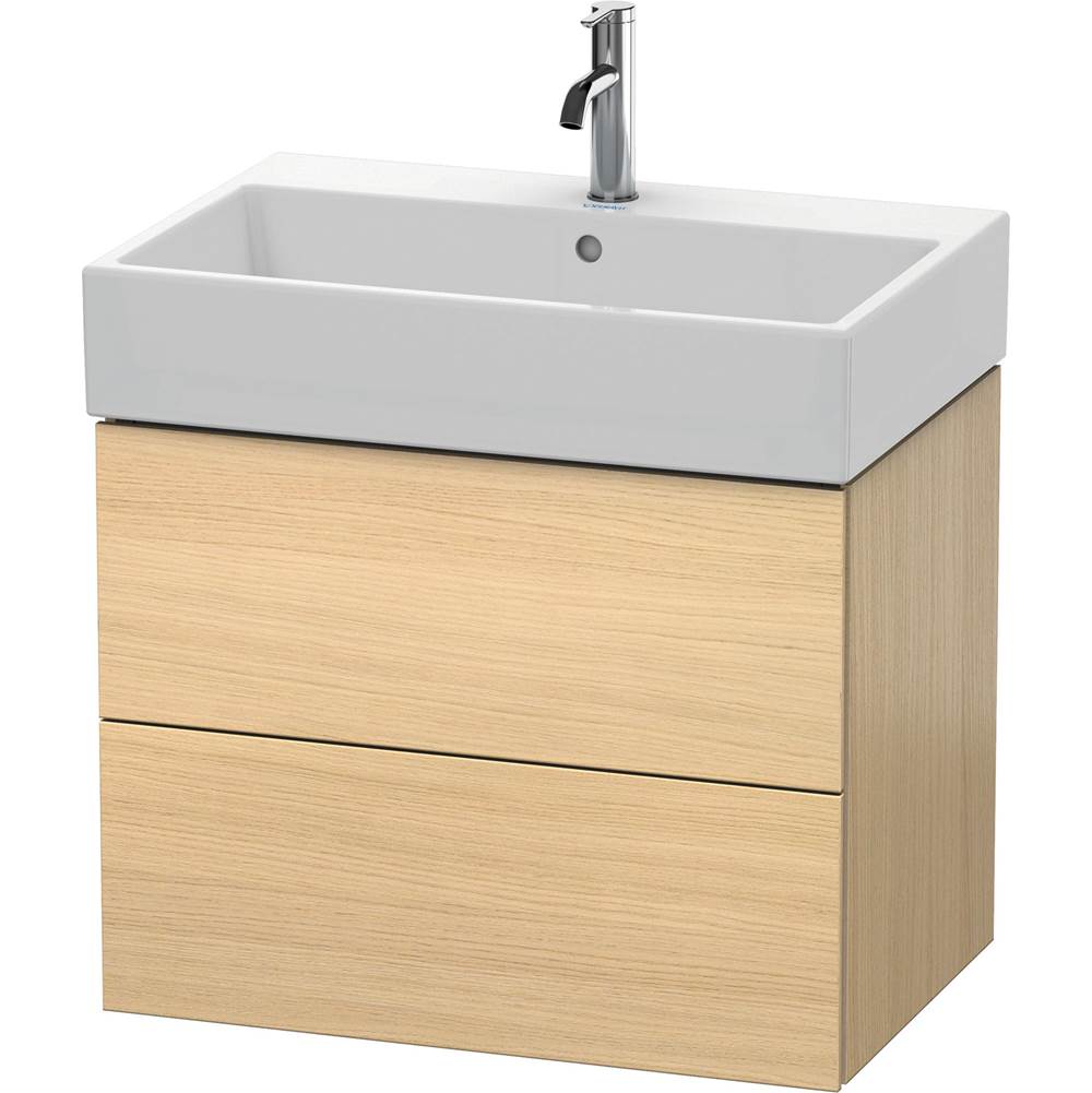 Duravit - L-Cube Two Drawer Wall-Mount Vanity Unit Mediterranean Oak - Mediterranean Oak