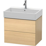 Duravit - L-Cube Two Drawer Wall-Mount Vanity Unit Mediterranean Oak - Mediterranean Oak