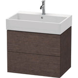 Duravit - L-Cube Two Drawer Wall-Mount Vanity Unit Dark Brushed Oak - Dark Brushed Oak