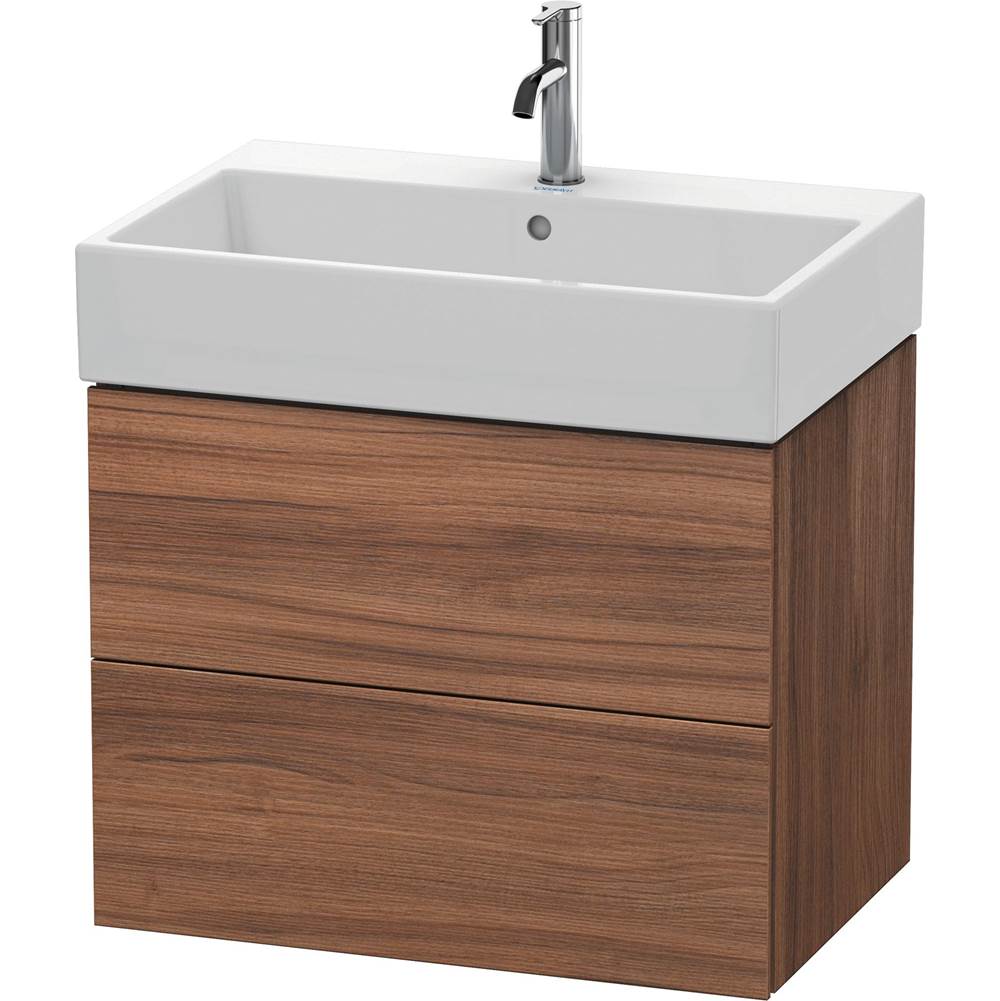 Duravit - L-Cube Two Drawer Wall-Mount Vanity Unit Walnut - Natural Walnut