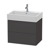 Duravit - L-Cube Two Drawer Wall-Mount Vanity Unit Graphite - Graphite Super Matte