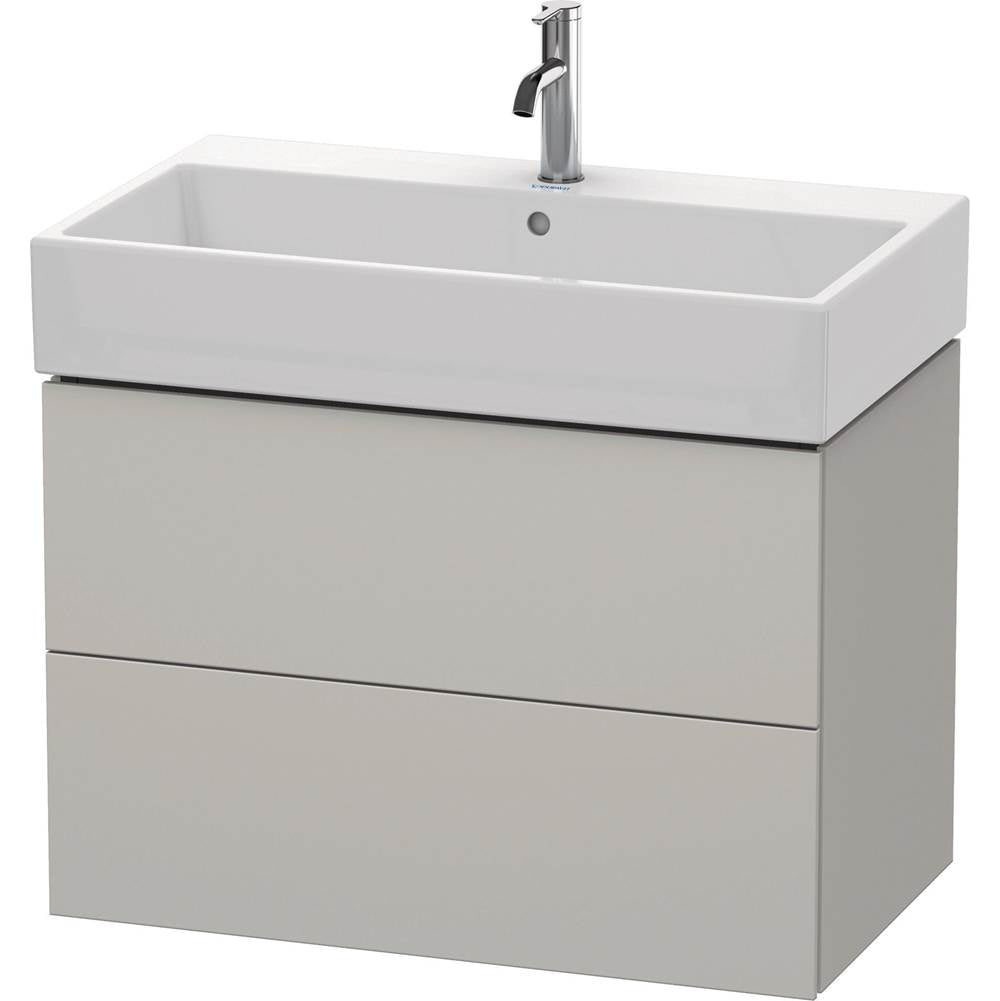 Duravit - L-Cube Two Drawer Wall-Mount Vanity Unit Concrete Gray - Concrete Gray Matte