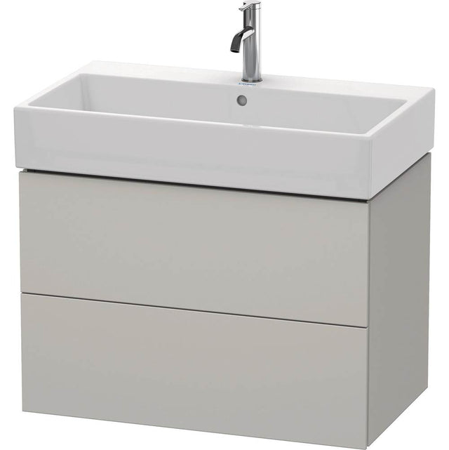 Duravit - L-Cube Two Drawer Wall-Mount Vanity Unit Concrete Gray - Concrete Gray Matte