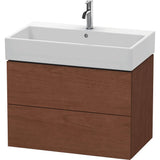 Duravit - L-Cube Two Drawer Wall-Mount Vanity Unit American Walnut - American Walnut