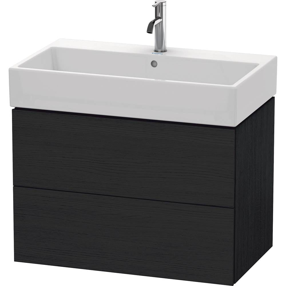 Duravit - L-Cube Two Drawer Wall-Mount Vanity Unit Oak Black - Black Oak