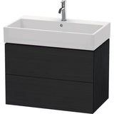 Duravit - L-Cube Two Drawer Wall-Mount Vanity Unit Oak Black - Black Oak