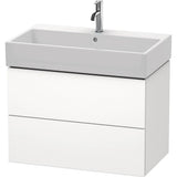 Duravit - L-Cube Two Drawer Wall-Mount Vanity Unit White - White Matte