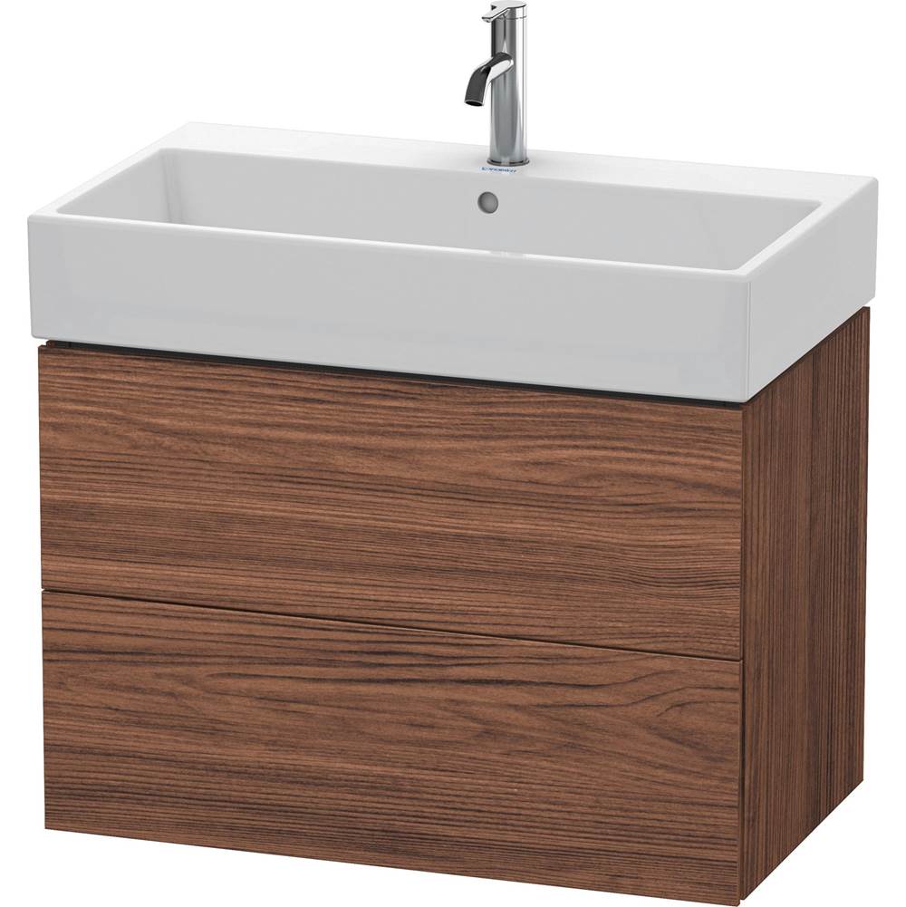 Duravit - L-Cube Two Drawer Wall-Mount Vanity Unit Walnut Dark - Walnut Dark