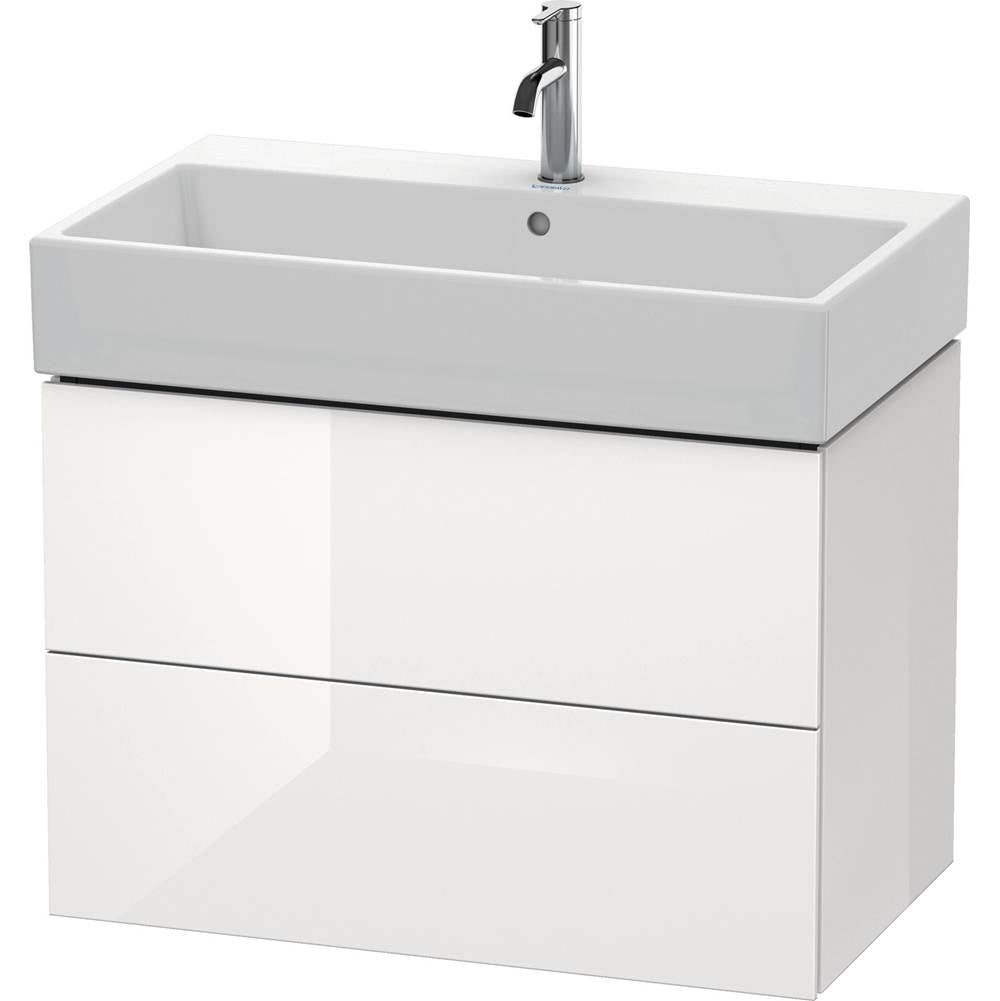 Duravit - L-Cube Two Drawer Wall-Mount Vanity Unit White - White High Gloss