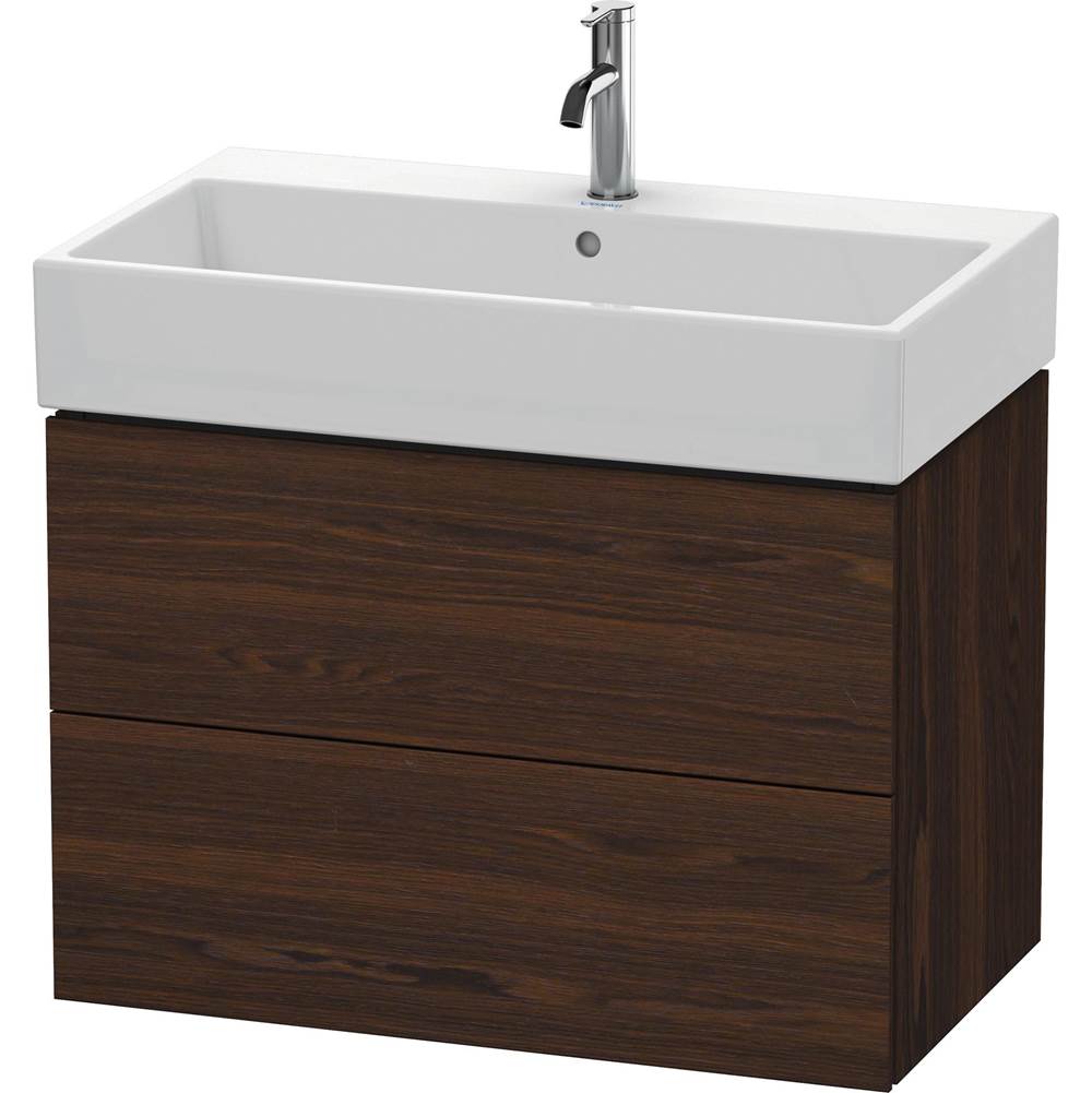 Duravit - L-Cube Two Drawer Wall-Mount Vanity Unit Walnut Brushed - Walnut Brushed
