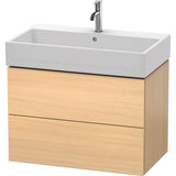 Duravit - L-Cube Two Drawer Wall-Mount Vanity Unit Mediterranean Oak - Mediterranean Oak