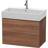 Duravit - L-Cube Two Drawer Wall-Mount Vanity Unit Walnut - Natural Walnut