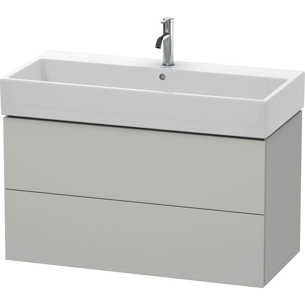 Duravit - L-Cube Two Drawer Wall-Mount Vanity Unit Concrete Gray - Concrete Gray Matte