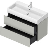 L-Cube Two Drawer Wall-Mount Vanity Unit Concrete Gray