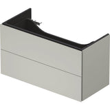 L-Cube Two Drawer Wall-Mount Vanity Unit Concrete Gray