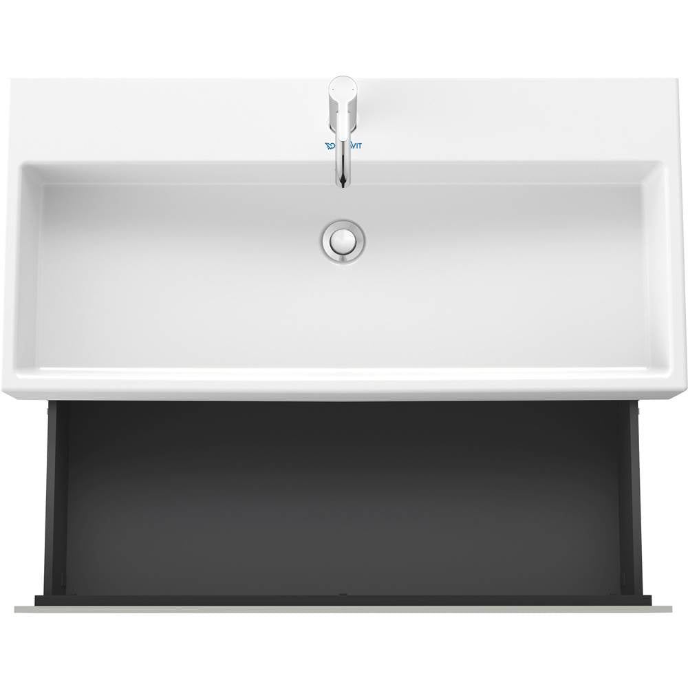 L-Cube Two Drawer Wall-Mount Vanity Unit Concrete Gray