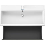 L-Cube Two Drawer Wall-Mount Vanity Unit Concrete Gray