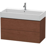 Duravit - L-Cube Two Drawer Wall-Mount Vanity Unit American Walnut - American Walnut