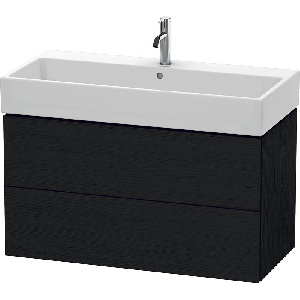 Duravit - L-Cube Two Drawer Wall-Mount Vanity Unit Oak Black - Black Oak