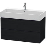 Duravit - L-Cube Two Drawer Wall-Mount Vanity Unit Oak Black - Black Oak